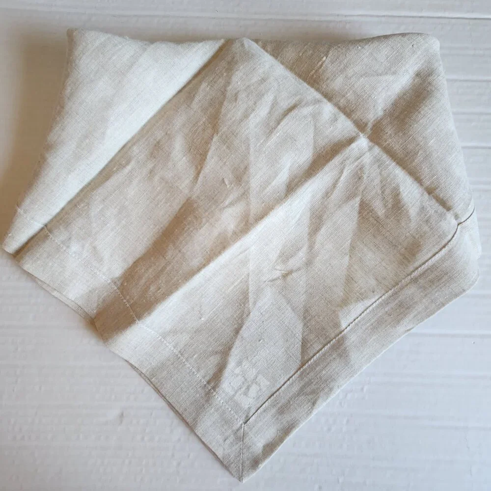 Dermond Peterson Design Russian Linen Hand Printed & Sewn Dinner Table Napkins 5